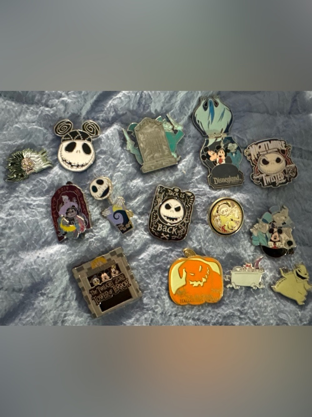 Lot of Collectible Disney pins haunted mansion, Jack Skellington villains & more